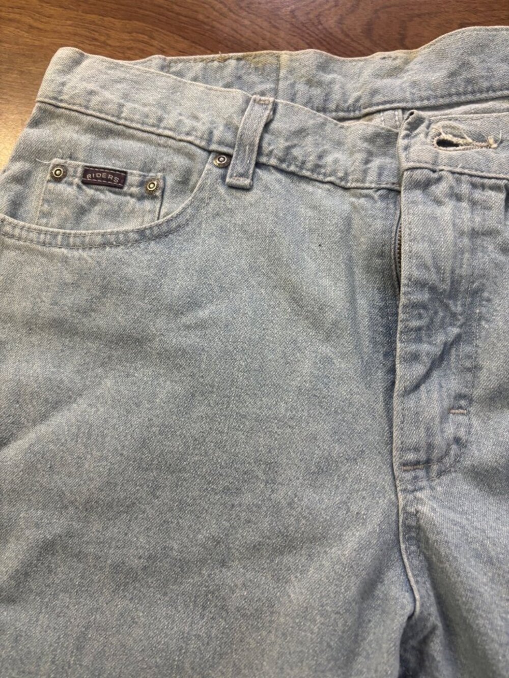 Vintage Riders Womens Light Wash Denim Flare Jeans Size 13/14 Dare To Flare - Picture 3 of 5